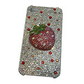 Bling covers Strawberry diamond crystal cases for iPhone 4G - Pink