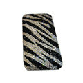 Bling covers Zebra diamond crystal cases for iPhone 3G - Black