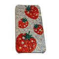 Bling covers Strawberry diamond crystal cases for iPhone 4G - Red