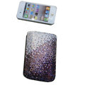 Luxury Bling Holster covers All Point diamond crystal cases for iPhone 4G - Purple