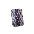 Luxury Bling Holster covers All White diamond crystal cases for iPhone 4G - Purple