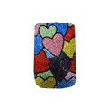 Luxury Bling Holster covers Many Heart diamond crystal cases for iPhone 4G - Color