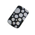 Luxury Bling Holster covers Spot diamond crystal cases for iPhone 4G - White