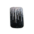 Luxury Bling Holster covers Vertical diamond crystal cases for iPhone 4G - Black