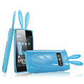 Imak Rabbit covers Bunny cases for Nokia X7 X7-00 - Blue (High transparent screen protector+Sucker)
