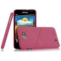 Imak ultra-thin hard skin cases covers for Samsung Galaxy Note i9220 N7000 i717 - Rose (Screen protection film)