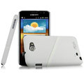 Imak ultra-thin hard skin cases covers for Samsung Galaxy Note i9220 N7000 i717 - White (Screen protection film)