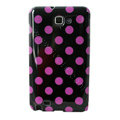 Polka Dot silicone cases covers for Samsung Galaxy Note i9220 N7000 - Purple