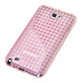 ROCK magic cube TPU soft case skin covers for Samsung Galaxy Note i9220 - Pink (Screen protection film)