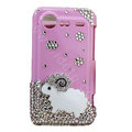 Bling Sheep crystals diamond cases covers for HTC Incredible S S710e G11 - Rose