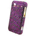 Bling crystals diamond cases covers for HTC Incredible S S710e G11 - Purple