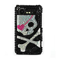 Bling Skull crystals hard cases diamond covers for HTC Incredible S S710e G11 - Black