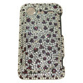 Bling crystals diamonds cases covers for HTC Incredible S S710e G11 - Purple