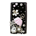 Bling Ballet girl crystals cases covers for Sony Ericsson Xperia Arc LT15I X12 LT18i - Black