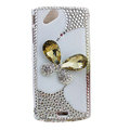Bling Butterfly crystals cases covers for Sony Ericsson Xperia Arc LT15I X12 LT18i - White