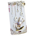 Bling Carousel crystals cases diamond covers for Sony Ericsson Xperia Arc LT15I X12 LT18i - White