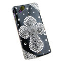 Bling Cross crystals cases covers for Sony Ericsson Xperia Arc LT15I X12 LT18i - Black