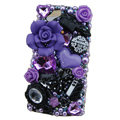 Bling Flower crystals cases covers for Sony Ericsson Xperia Arc LT15I X12 LT18i - Purple