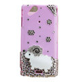 Bling Little lamb crystals cases covers for Sony Ericsson Xperia Arc LT15I X12 LT18i - Pink