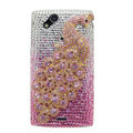 Bling Peacock crystals cases covers for Sony Ericsson Xperia Arc LT15I X12 LT18i - Gradual Pink