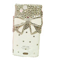 Bling white Bowknot crystals cases covers for Sony Ericsson Xperia Arc LT15I X12 LT18i - White