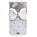 Bowknot bling crystals cases covers for Sony Ericsson Xperia Arc LT15I X12 LT18i - White