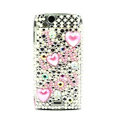 I love you bling crystals cases covers for Sony Ericsson Xperia Arc LT15I X12 LT18i - Pink