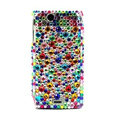 Point bling crystals cases covers for Sony Ericsson Xperia Arc LT15I X12 LT18i - Green