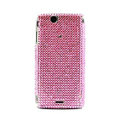 Point bling crystals cases diamond covers for Sony Ericsson Xperia Arc LT15I X12 LT18i - Pink