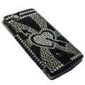 Stone mandrel bling crystals cases covers for Sony Ericsson Xperia Arc LT15I X12 LT18i - Black