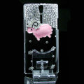 Little lamb bling crystals cases covers for Sony Ericsson LT26i Xperia S - Pink