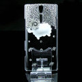 Little lamb bling crystals cases covers for Sony Ericsson LT26i Xperia S - White
