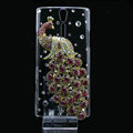 Peacock bling crystals cases skin covers for Sony Ericsson LT26i Xperia S - Pink
