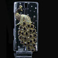 Peacock bling crystals cases skin covers for Sony Ericsson LT26i Xperia S - Purple