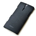 ROCK Quicksand hard skin cases covers for Sony Ericsson LT26i Xperia S - Dark Gray