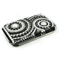 Bling Round Crystals Hard Skin Cases Covers for Blackberry Curve 8520 9300 - Black