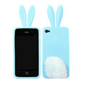 Rabito Rabbit Ears Silicone Cases Covers for iPhone 4G/4S - Blue
