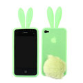 Rabito Rabbit Ears Silicone Cases Covers for iPhone 4G/4S - Green