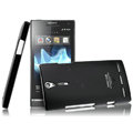 IMAK Ultrathin Scrub Color Covers Hard Cases for Sony Ericsson LT26i Xperia S - Black