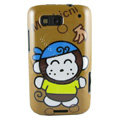 Cartoon Monkicni Hard Cases Covers for Motorola Defy ME525 MB525 - Brown