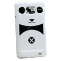Couple Panda Hard Cases Skin Covers for Samsung i9100 i9108 Galasy S II S2 - Black