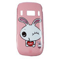 Cartoon Love Rabbit Hard Cases Skin Covers for Nokia C7 C7-00 - Pink