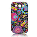 Painting Colorfull TPU Soft Cases Covers for Samsung I9300 Galaxy SIII S3 - Black