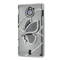 Bling Angel Crystals Hard Cases Covers for Sony Ericsson MT27i Xperia sola - Black
