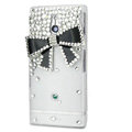 Bling Bowknot Crystals Hard Cases Covers for Sony Ericsson LT22i Xperia P - Black