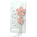 Bling Flower Crystals Hard Cases Covers for Sony Ericsson ST25i Xperia U - White