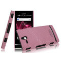 IMAK Cowboy Shell Quicksand Hard Cases Covers for Sony Ericsson ST25i Xperia U - Purple