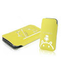 Mofi Fresh Style leather Cases Holster Cover for HTC T328W Desire V - Yellow