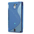 TaiJi TPU Soft Cases Skin Covers for Sony Ericsson MT27i Xperia sola - Blue