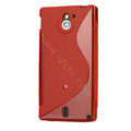 TaiJi TPU Soft Cases Skin Covers for Sony Ericsson MT27i Xperia sola - Red